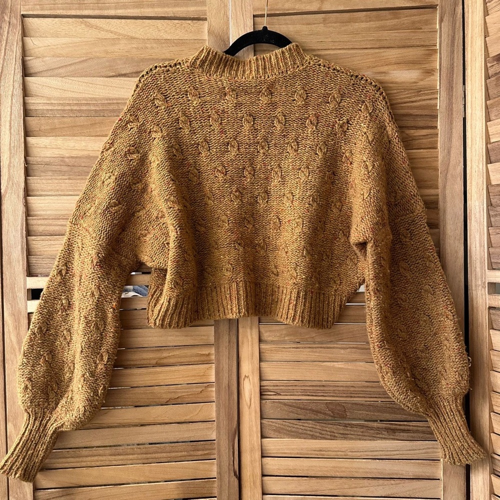 Christy Dawn Frannie Sweater Wool Blend in Yellow Gold size XS - Picture 4 of 7